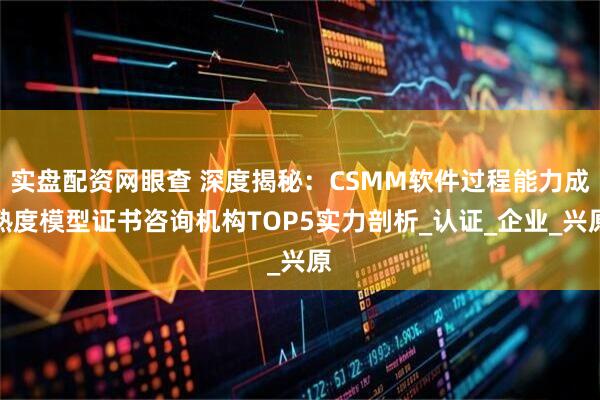 实盘配资网眼查 深度揭秘：CSMM软件过程能力成熟度模型证书咨询机构TOP5实力剖析_认证_企业_兴原