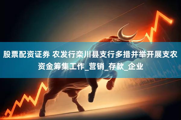 股票配资证券 农发行栾川县支行多措并举开展支农资金筹集工作_营销_存款_企业