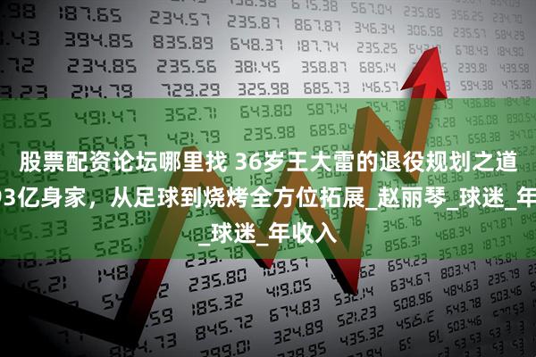 股票配资论坛哪里找 36岁王大雷的退役规划之道！193亿身家，从足球到烧烤全方位拓展_赵丽琴_球迷_年收入